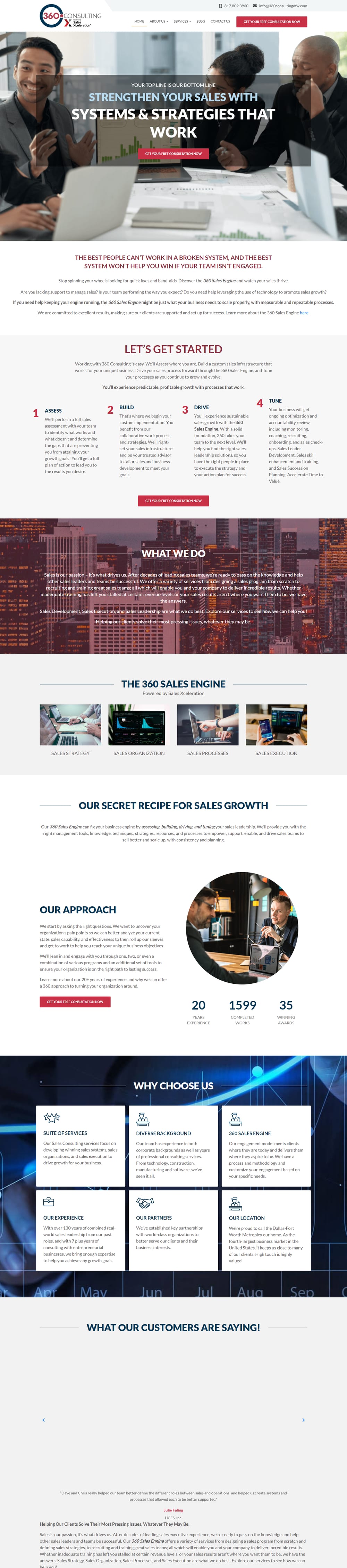 360 Consulting DFW website
