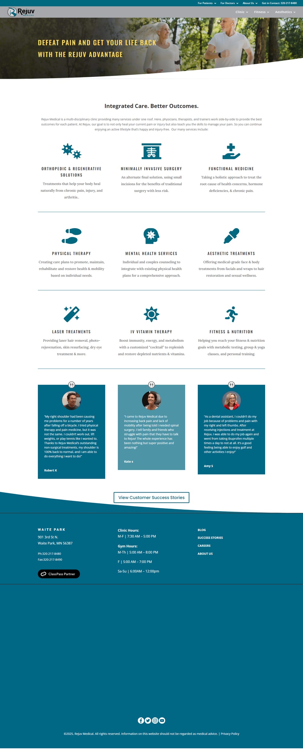 Rejuv Medical website