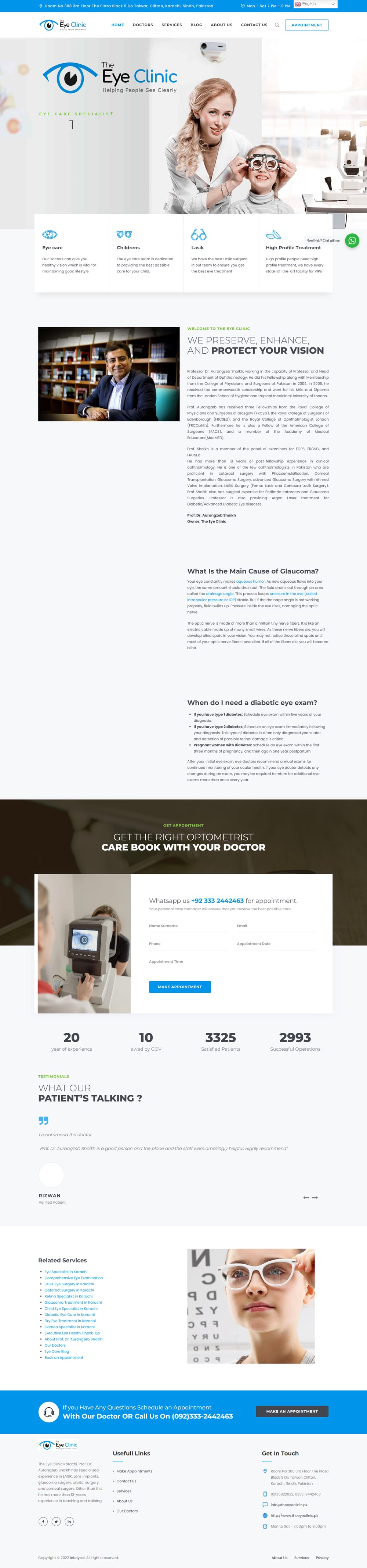 The Eye Clinic website